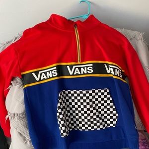 Never worn before, vans pull over with matching sweat pants from pacsun